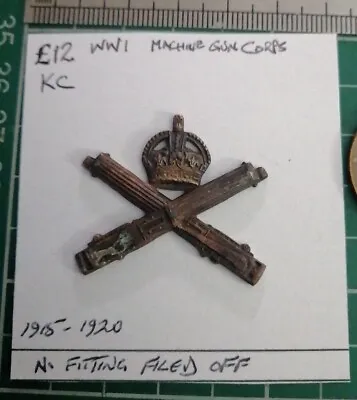 Machine Gun Corps Collar Badge. Regimental Collar Badges. 1915 To 1920 • £12