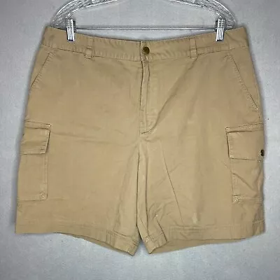 Lauren Ralph Lauren High Rise Cargo Safari Shorts Womens 16 Flat Front Stretch • £6.63