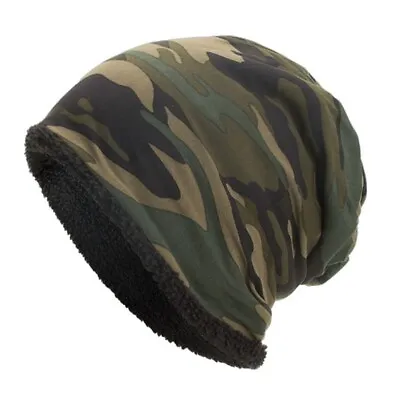 £7.32 • Buy Unisex Woodland Camo Beanie Cap Riding Winter Hat Army Military Camouflage Cap