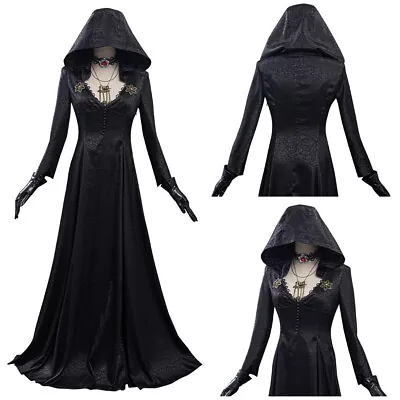 Resident Evil Village Cosplay Costume Vampire Lady Dress Halloween Full Outfits • £28.57