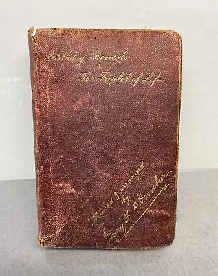 Antique Birthday Death Records Quote Book Ledger Log Mary Dunbar • $42.75