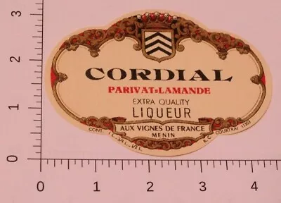 Vintage Cordial Parivat Lamande Liquor Label European  • $4.49