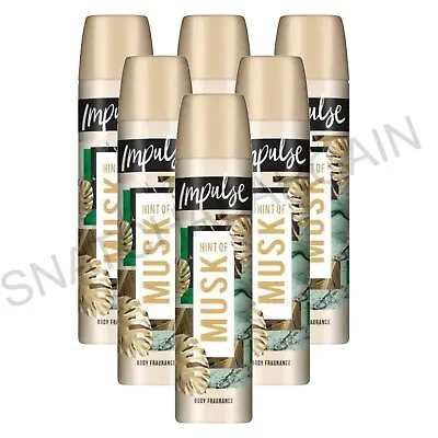 6 X IMPULSE BODY FRAGRANCE 75ml SPRAY MUSK • £12.99