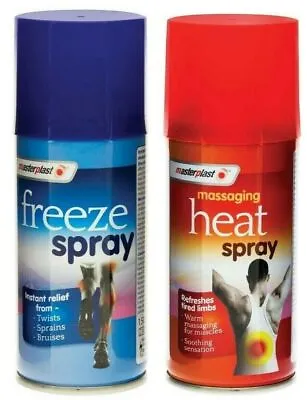£6.85 • Buy 2x Pain Relief Spray For Muscle-Strains -1x Deep Heat Messaging 1x Freeze Spray 