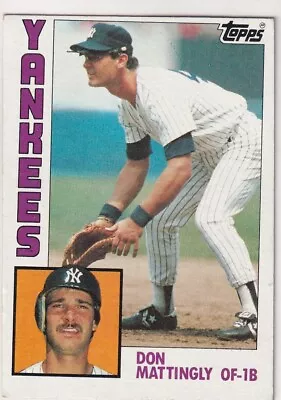 1984 Topps Rc Don Mattingly Rookie New York Yankees Baseball Jc-4091 • $10.50