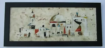 Mid Century Painting Vintage Abstract Modernism City Expressionism Signed • $495