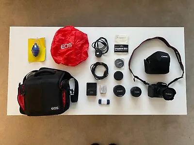 £450 • Buy Canon EOS 650d DSLR Camera With 3 Lenses And Accessories 