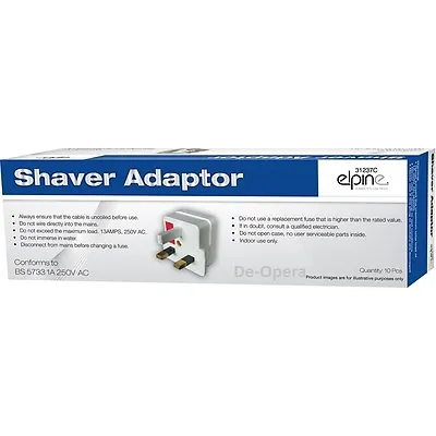 £3.95 • Buy Shaver Adaptor Plug Shaving Toothbrush Adapter Epilators Bathroom 1A UK 