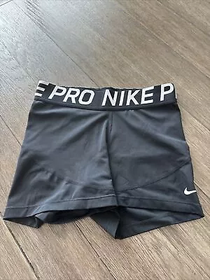 Nike Pro Shorts Womens Medium Black Dri-Fit Spandex Compression Active Workout • $14.99