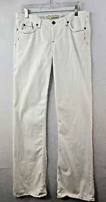 J & Company Womens 32 X 34 White Distressed Denim Jeans  • $15.99