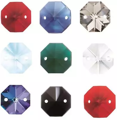 Octagon Chandelier Crystals | Drop Crystal Beads For Lights | Wedding Drops 14mm • £4.94