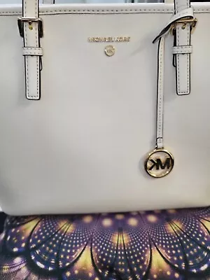 Michael Kors Jet Set Travel Top Zip Signature Monogram Tote Handbag For Women • $80