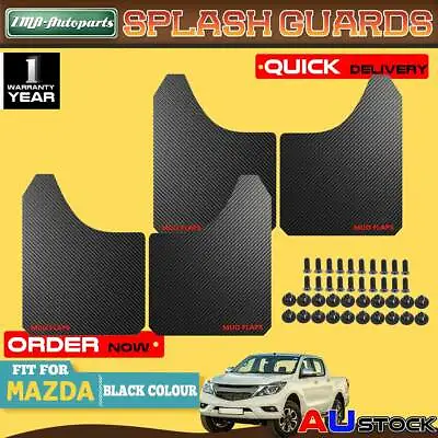 $32.99 • Buy 4x Black Front Rear Universal Splash Guards Mud Flaps For Mazda 3 6 BT-50 323