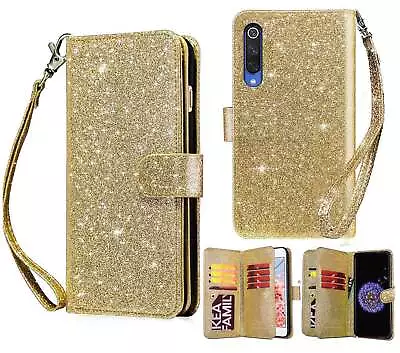 Xiaomi Mi9 Se Glitter Leather Triple Wallet Multi Card Slots Pockets • $11.55