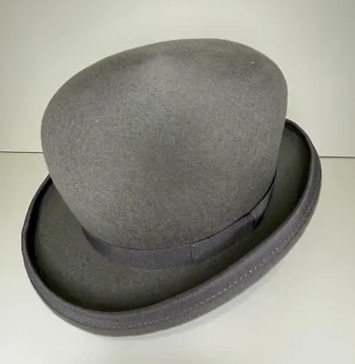 CLASSIC Wool Felt Men Dura Bowler Top Hat Women Derby | Dark Grey | 3 Sizes • $66