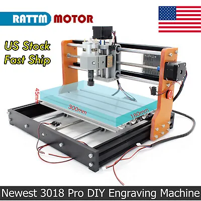 【USA】CNC New 3018 PRO Mini Router Engraving Machine +Limit SwitchE-Stop +GRBL • $141