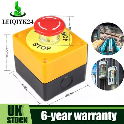 Emergency Stop Button For CNC Machines Printing Machines Distribution Boxes UK • £9.98