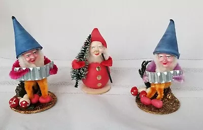 Vtg Christmas Pinecone Elves Set Of 3 Made In West Germany • $60