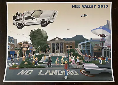 Back To The Future 2 Movie Poster Hill Valley Art Print Marty McFly SDCC Mondo • $149.62