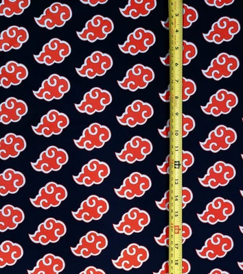 $15 • Buy Naruto Akatsuki Clouds Anime  Fabric (half-yard Or 1-yard)