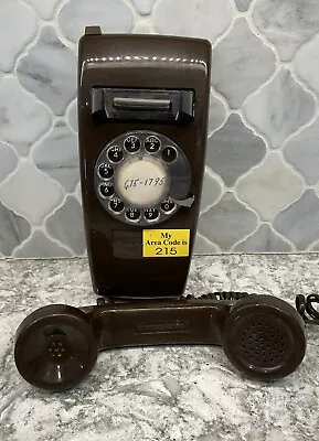 Stromberg-Carlson Mocha Dark Brown Wall Rotary Dial Telephone - Vintage 1982 • $29.99