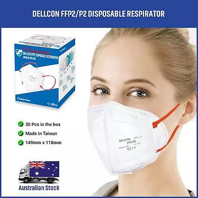 DELLCON/N95/P2/FFP2/Mask Disposable Particulate Respirator Face MasksTGA Medical • $60