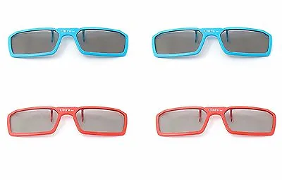 4 Pairs Of Clip On 3D Glasses Red Blue Polorised For LG Tv Cinema RealD • £14.99