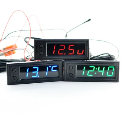 £10.19 • Buy DC 5~27v DIY Control Panel Car Clock Luminous Thermometer Voltmeter Monitor UK