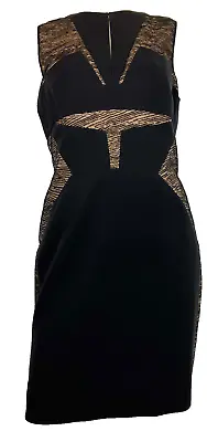 Sz 6 J. Mendel Paris Geo Slimming Cutout Illusion Cocktail Dress • $79.99