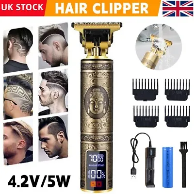 Mens Hair Clippers Trimmers Shaver Machine CordlessBeard Electric Professional • £8.98