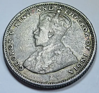 1927 British Straits Settlement Silver 20 Cents Genuine Antique Old Britain Coin • $12.99