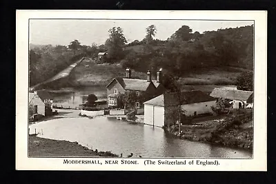 Moddershall Village View - Near Stone - Printed Postcard • £5