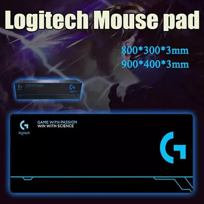 Logitech Gaming Mouse Pad Non-Slip Comfortable Mat Rubber Base Soft Cloth Black • $17.55