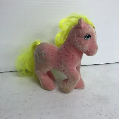 Vtg My Little Pony SO SOFT Fuzzy Felt Pink With Neon Hair Glasses Sunglasses  • $17.99