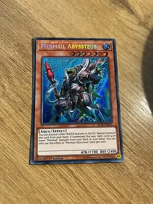 Mermail Abyssteus 1st Edition BLLR-EN051 SECRET RARE YuGiOh Card  • $1.85