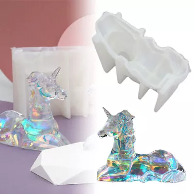 Unicorn Fairy Silicone Mold Resin Casting Art DIY Craft Ornament Mould Decor New • £10.99