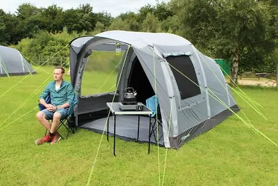 Compact 3 Berth Air Tent Fast Pitch With Carpet And Footprint Ground Sheet • £499.95