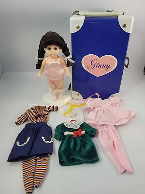 Vogue Ginny Doll Dakin Brunette Dress Me W/ Clothes & Blue Trunk Case • $39.99