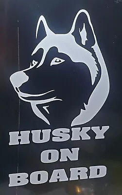£3.50 • Buy  HUSKY ON BOARD   Bumper Window Sticker  Car Van 