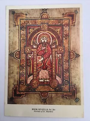 Book Of Kells Portrait Of St. Matthew Trinity College Dublin Vintage Postcard • $3.99