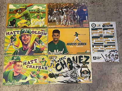 Oakland A's SGA 2019-2020 Cheer Card Poster Lot-7 Chapman Olson Semien Schedule • $17.99