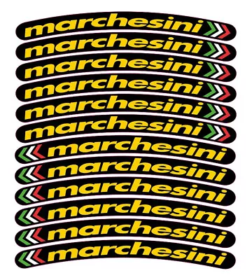 Marchesini Wheel Decals Rim Stickers Laminated Set Ducati 848 1098 1198 Monster • $9.95