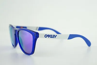 OO9428-1355 Oakley Frogskins Mix Blue Silver/Violet Polarized 55-17-140 • $82.99