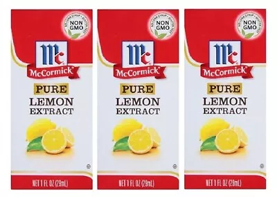 McCormick Pure Lemon Extract 3 Bottle Pack • $24.95