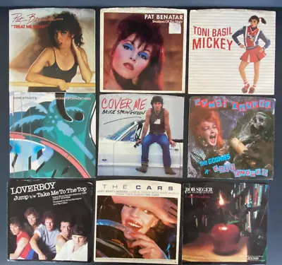 LOT OF 9 Picture Sleeves Only 80s & 90s Pop & Rock&Roll • $8