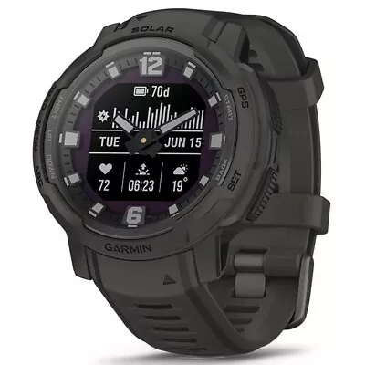 Garmin Instinct Crossover Solar GPS Smart Watch - Graphite • $730.85