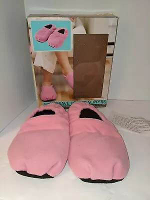 Microwave Pink Women's Heated Slippers NEW Open Box • $18.77