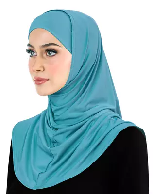 Women's Hijab LYCRA 2 Piece Amira Hijab  Islamic Headscarf Islamic Clothing • $16.95