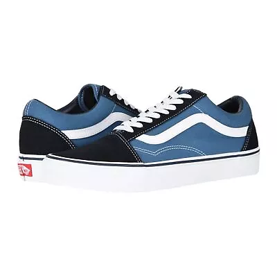 Vans Old Skool VN000D3HNVY Unisex Blue Black White Lace Up Skateboard Shoes • $60