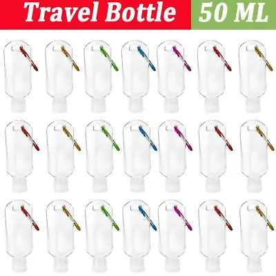 £6.99 • Buy UK Empty Refillable Plastic Bottles With Belt Clip Hook Travel Sanitizer Bottle